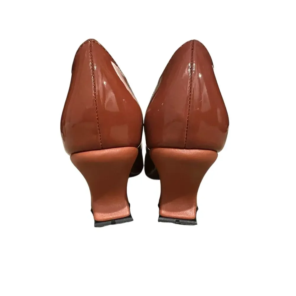 *SOLD* EUC John Fluevog Classy Triple Strap Mary Jane Heels Red Brown Size 8/8.5 - Picture 5 of 9